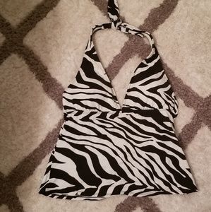La Blanca Zebra halter top